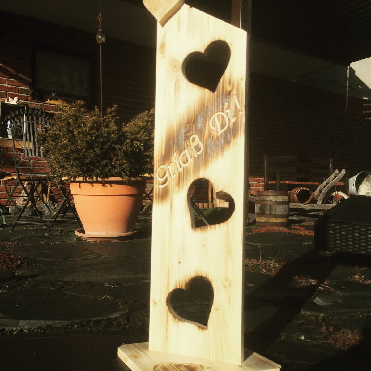 Holz Deko Schild Geflammt Herzlich Willkommen Nr1 1 29 90