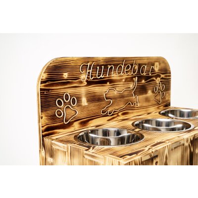 Hundebar XXXL 3x1600mL Futterhöhe 30cm