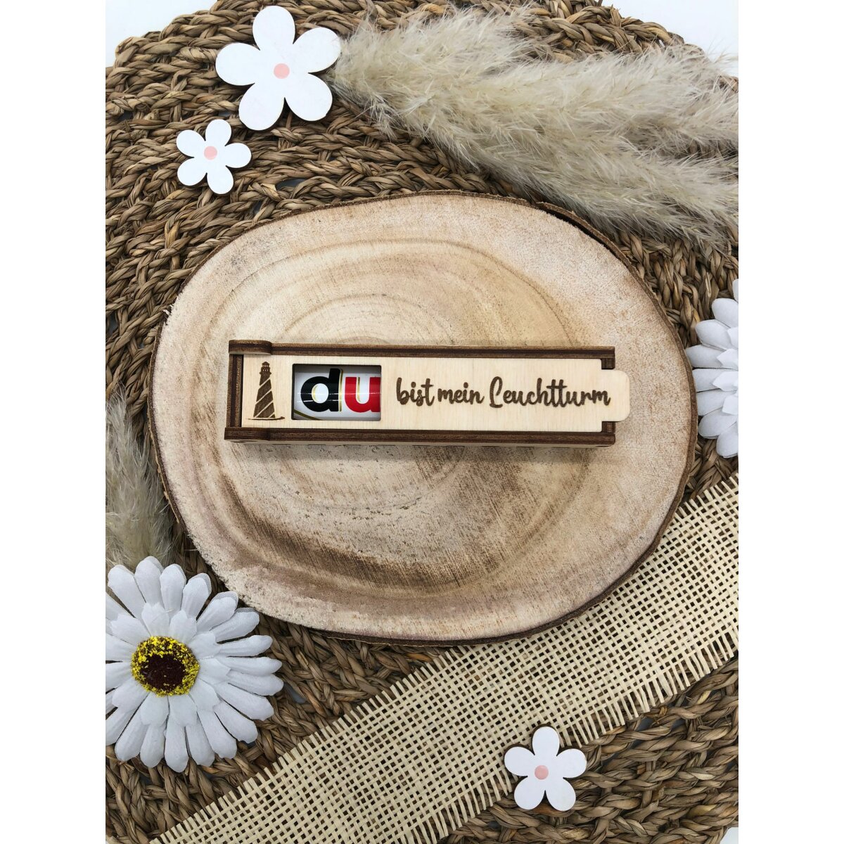 Gravierte Holzbox Für Duplo Schokoriegel - Personalisierte Geschenkidee Mit Gravur