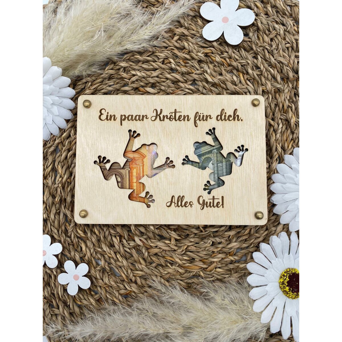 Geldgeschenk Geschenkkarte Ein paar Kröten für dich Der Einschn