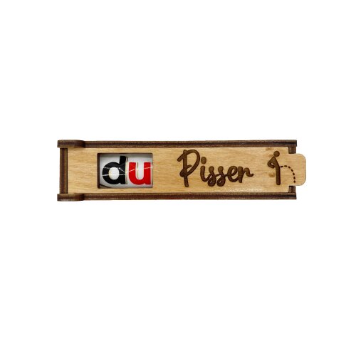 DU...| gravierte Schokoriegel Holzbox incl. Duplo | kleines Mitbringsel | Geschenk Box | DU Pisser